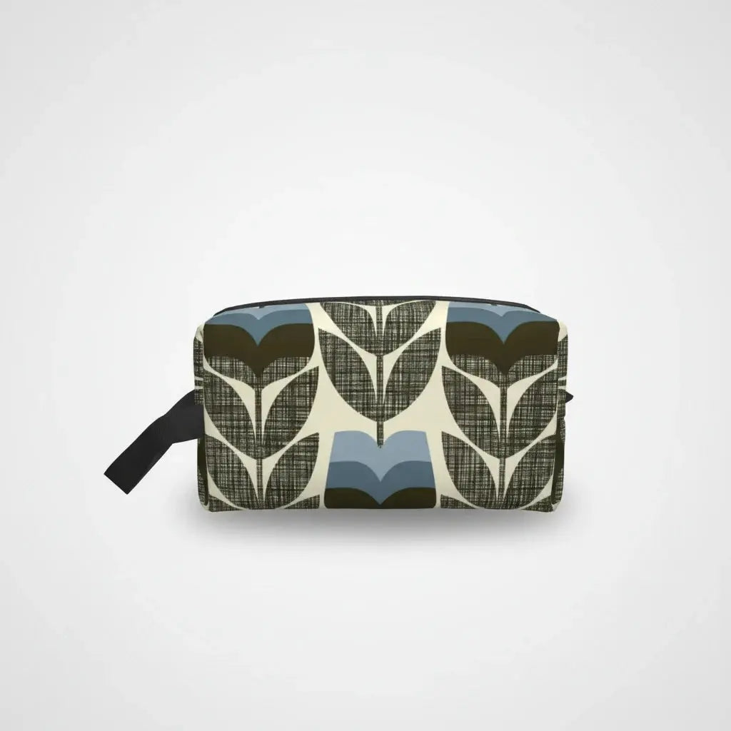 Trousse de toilette femme motifs géométriques rétro