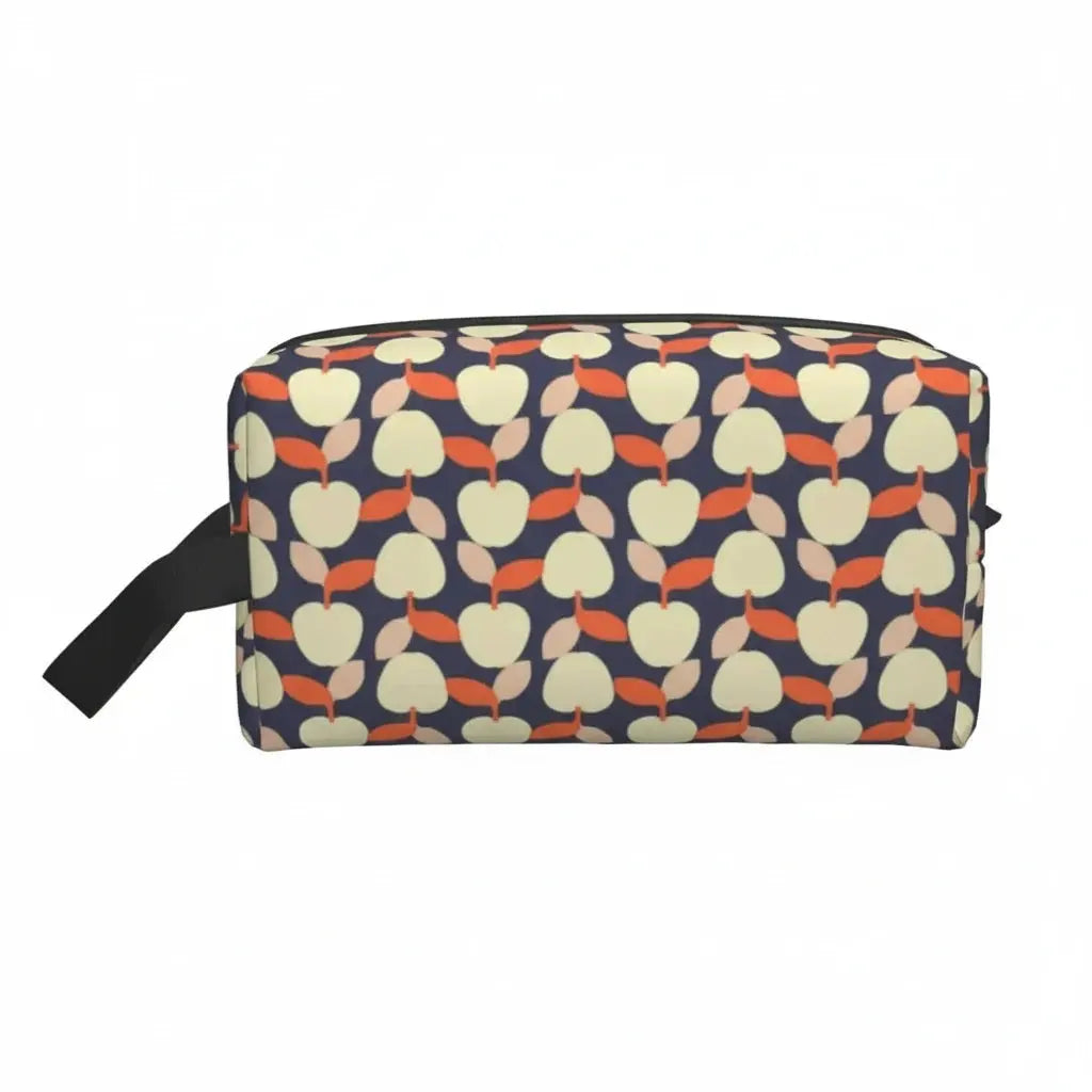 Trousse de toilette femme motifs géométriques rétro