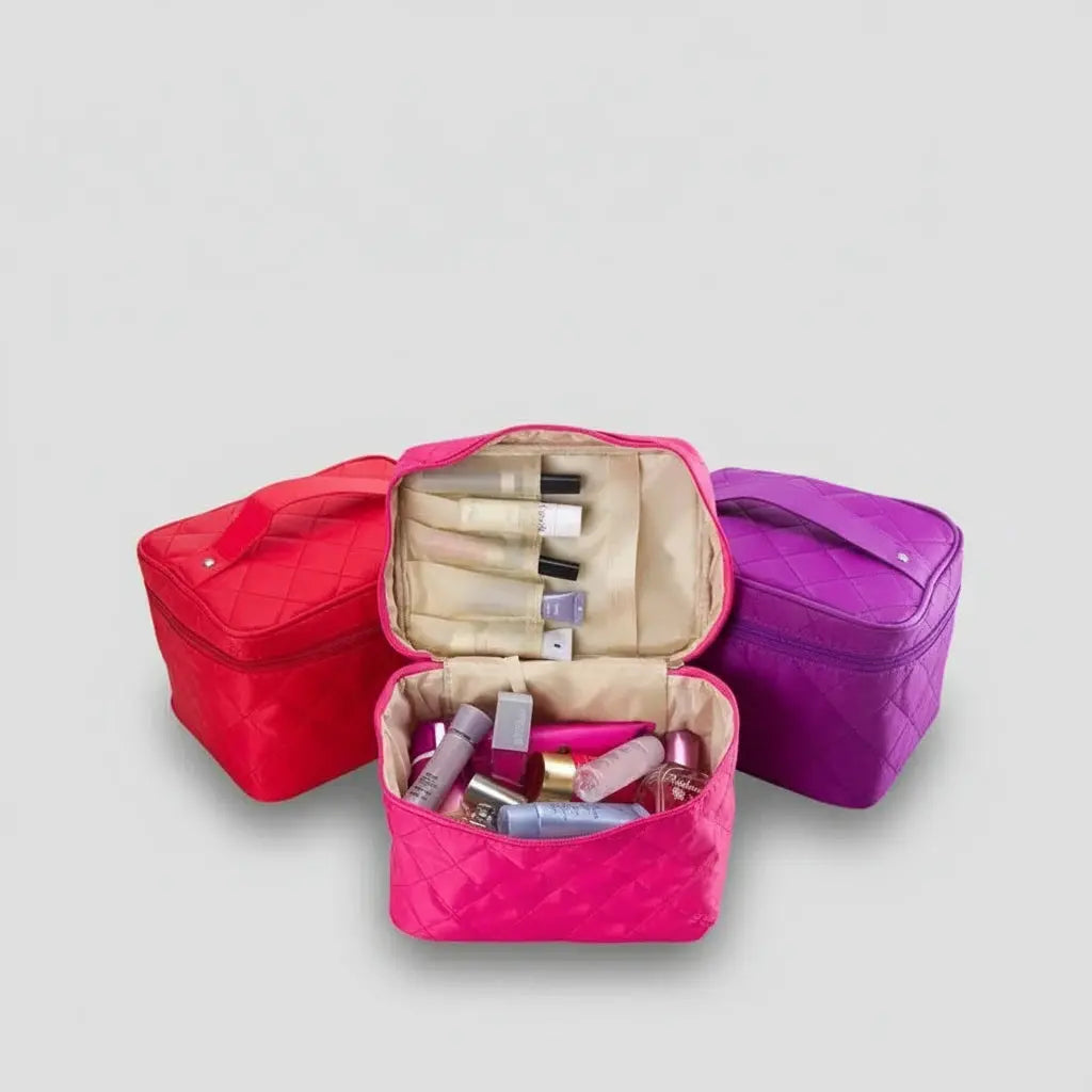 Trousse de toilette femme | Nylon matelassé grande capacité