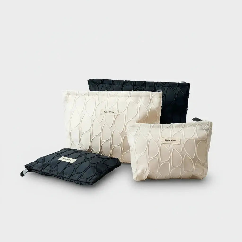 Trousse de toilette femme | Pochette canvas motifs feuilles