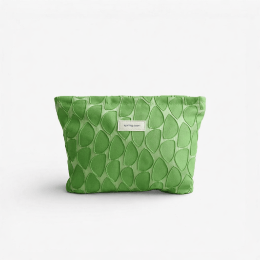 Trousse de toilette femme | Pochette canvas motifs feuilles