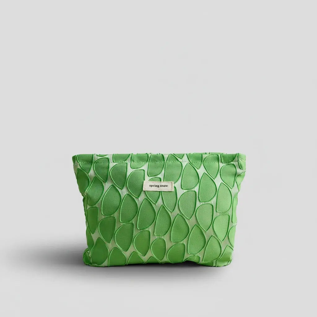 Trousse de toilette femme | Pochette canvas motifs feuilles