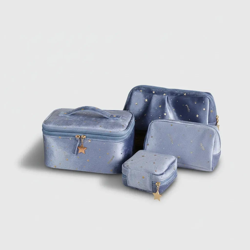 Trousse de toilette femme | Pochette chic velours