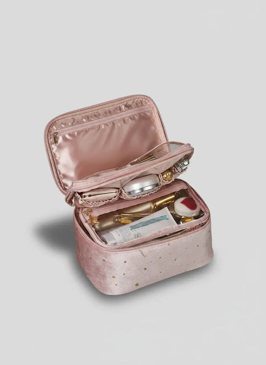 Trousse de toilette femme | Pochette chic velours