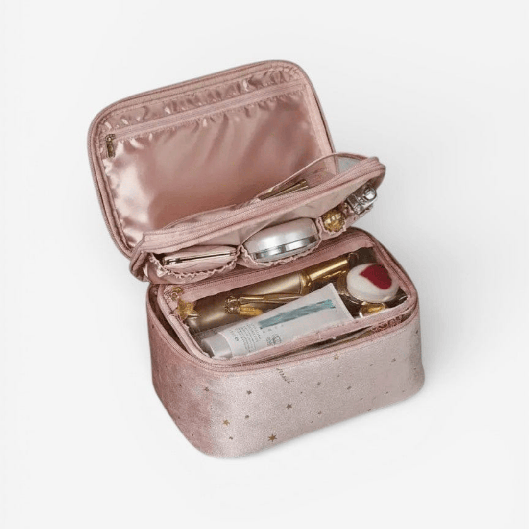 Trousse de toilette femme | Pochette chic velours