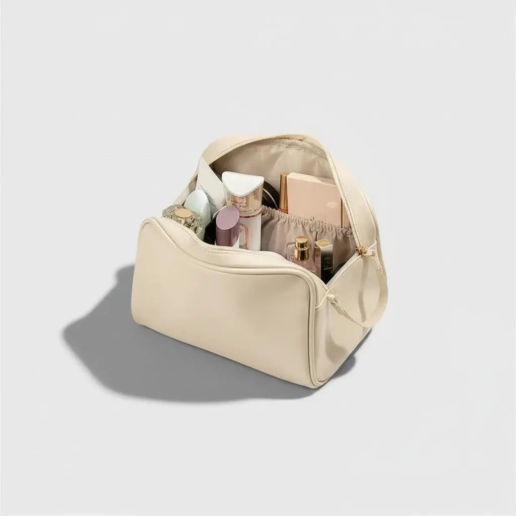 Trousse de toilette femme | PU grande ouverture