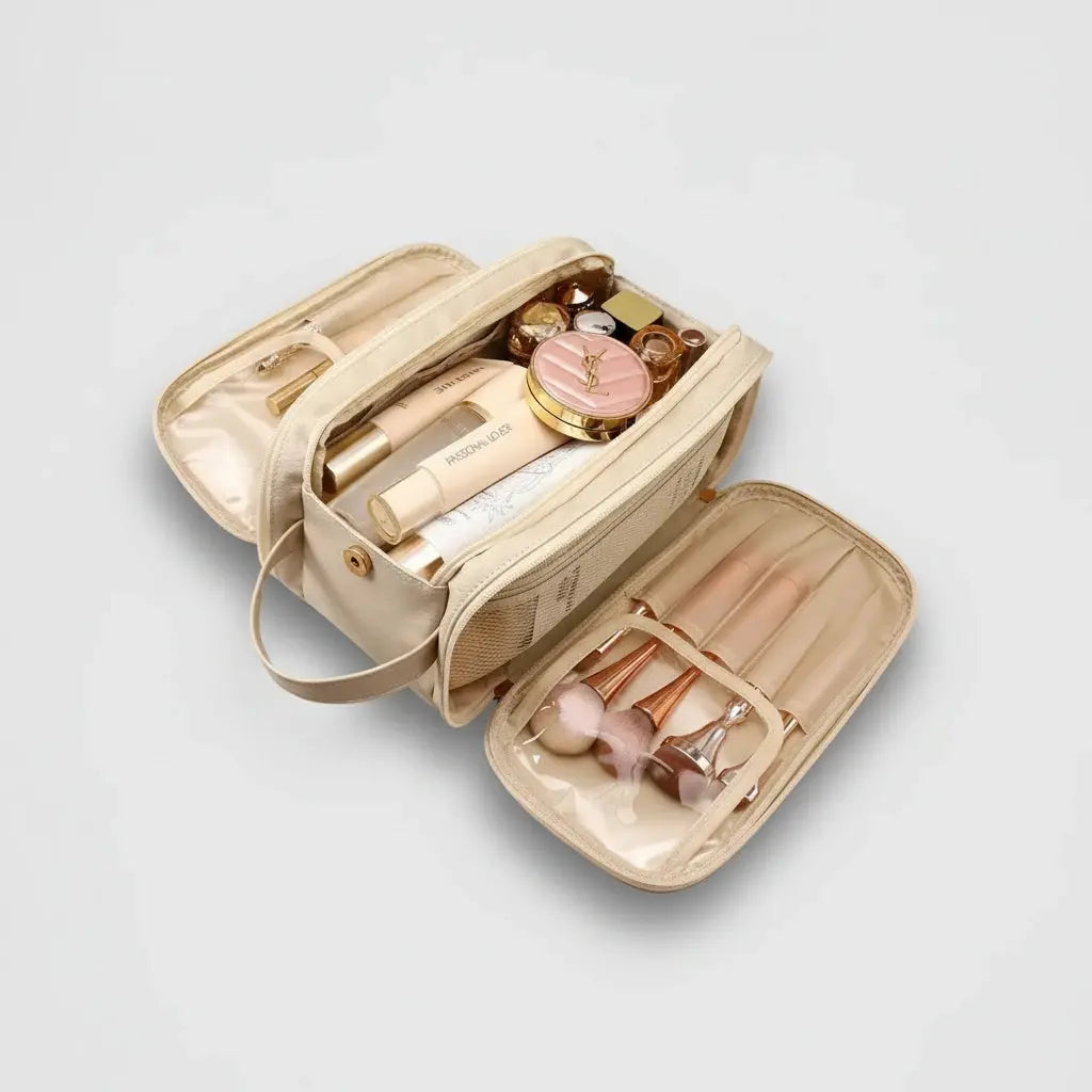 Trousse de toilette femme PU imperméable – Spacieuse et chic