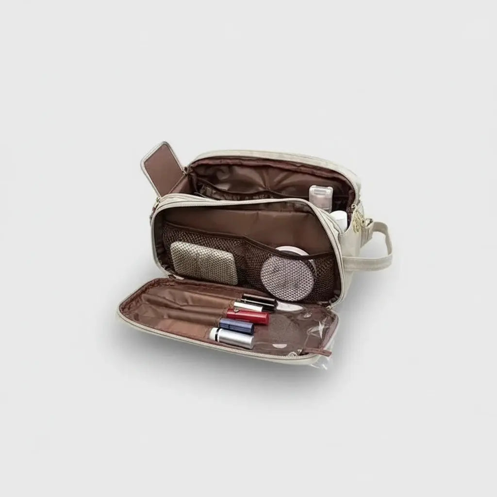 Trousse de toilette femme PU imperméable – Spacieuse et chic