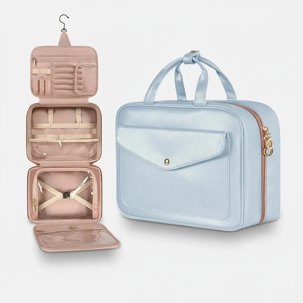 Trousse de toilette femme | Suspendue simili cuir