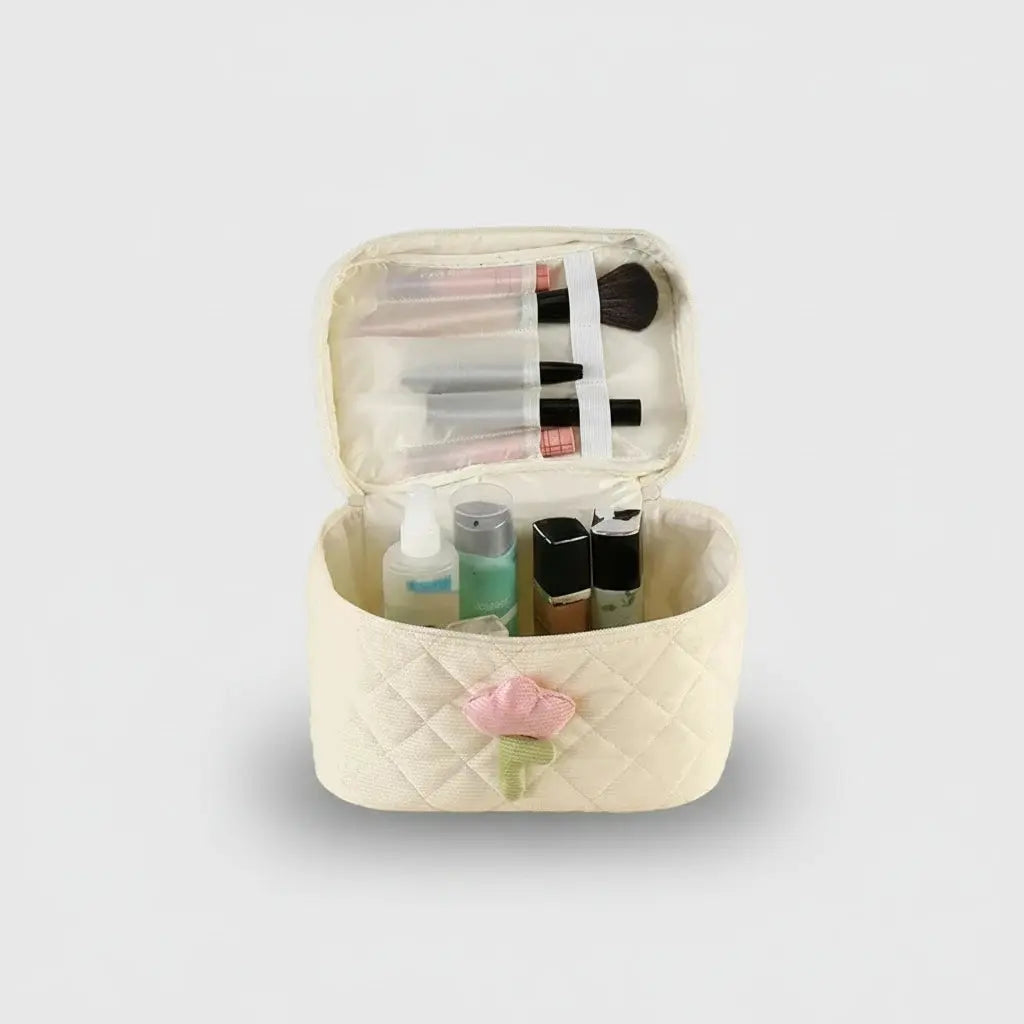 Trousse de toilette femme tulipes