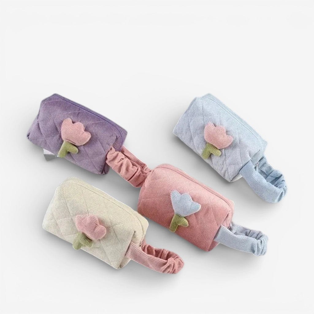 Trousse de toilette femme tulipes