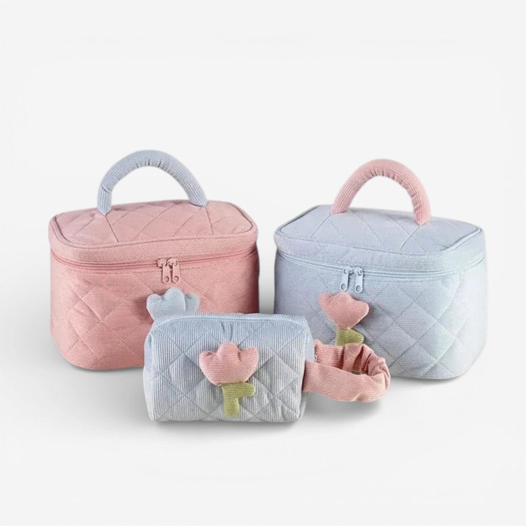 Trousse de toilette femme tulipes