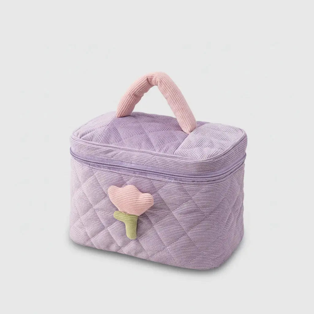 Trousse de toilette femme tulipes