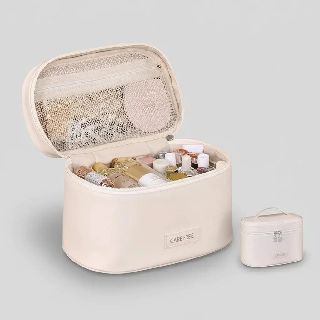 Trousse de toilette femme | Vanity cuir PU multifonctions