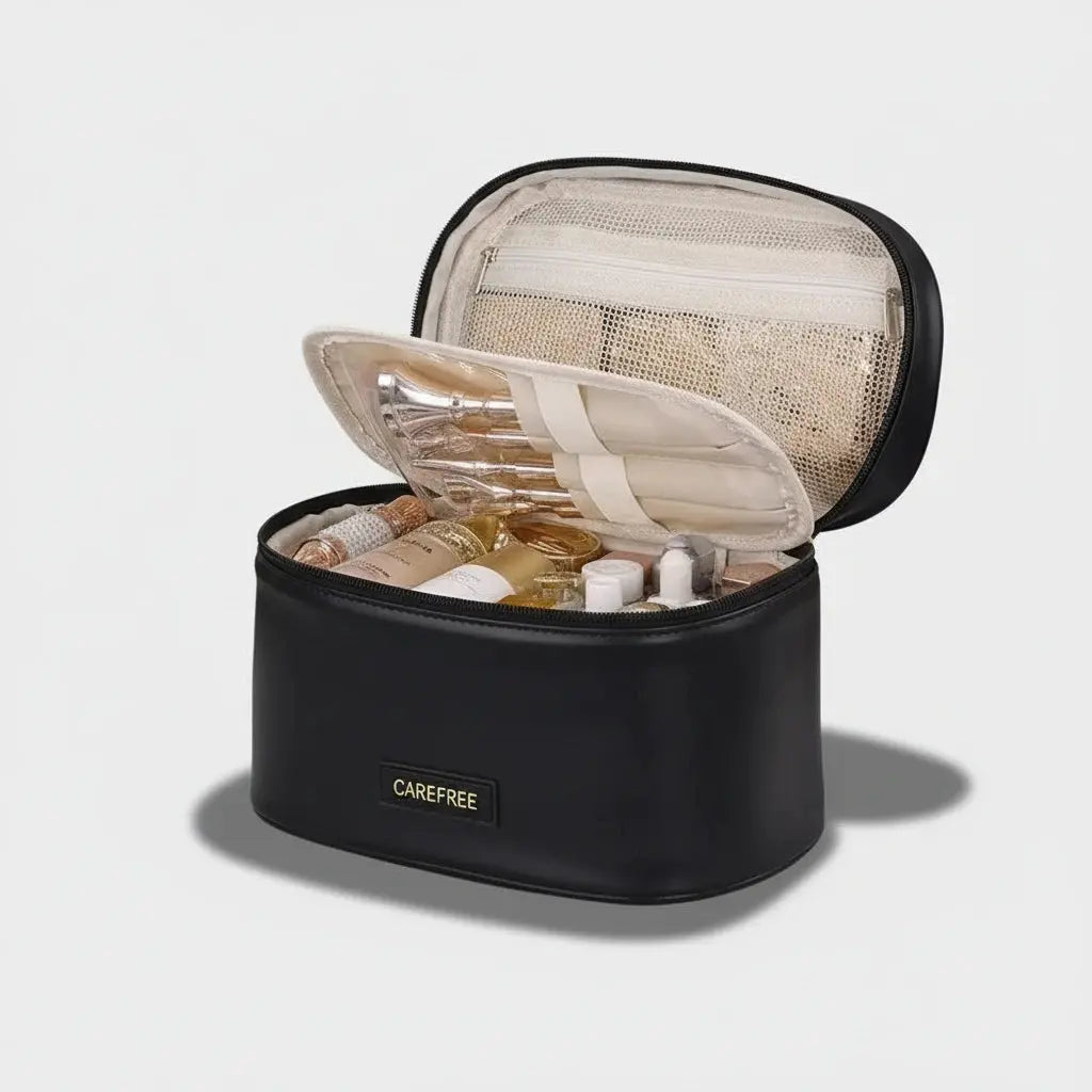 Trousse de toilette femme | Vanity cuir PU multifonctions