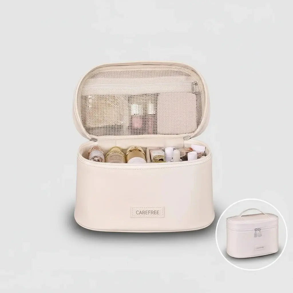 Trousse de toilette femme | Vanity cuir PU multifonctions