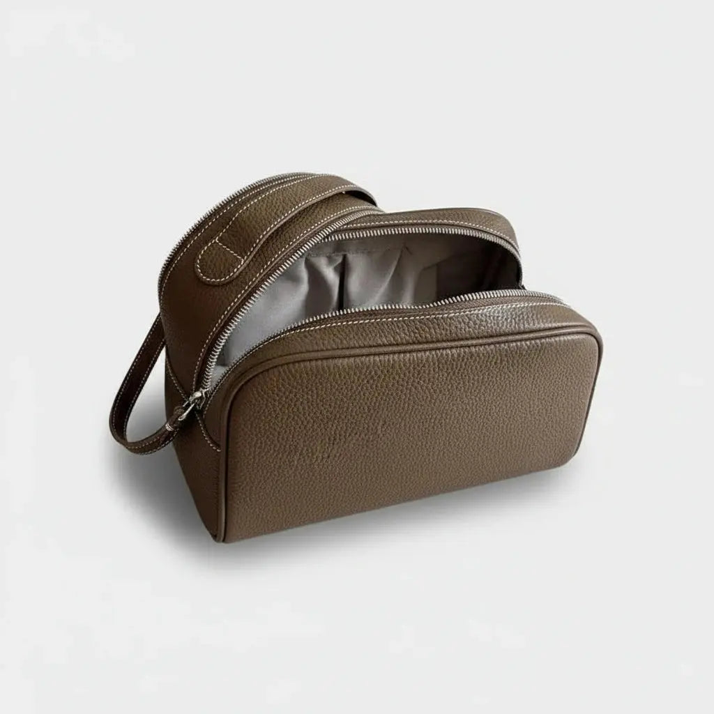 Trousse de toilette femme | Vanity cuir véritable 