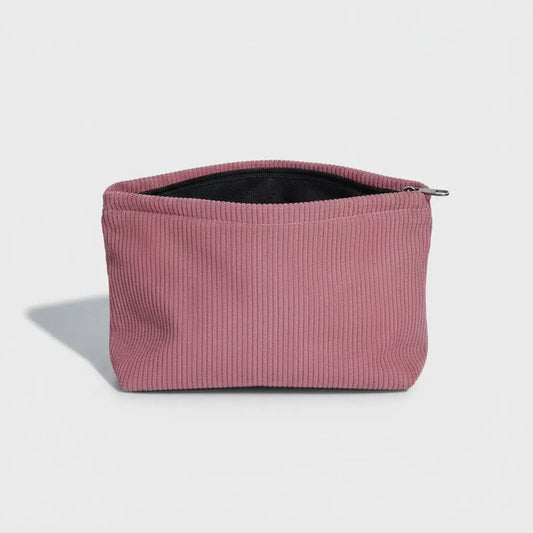 Trousse de toilette femme | Velours côtelé étanche