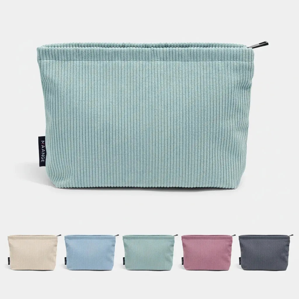 Trousse de toilette femme | Velours côtelé étanche