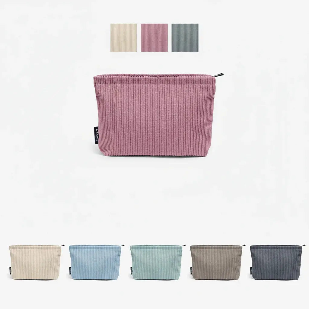 Trousse de toilette femme | Velours côtelé étanche