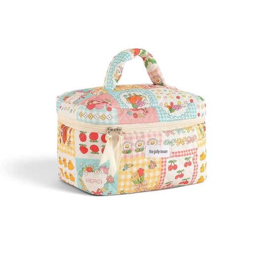 Trousse de Toilette Fille Cerise Patchwork | TrousseUp