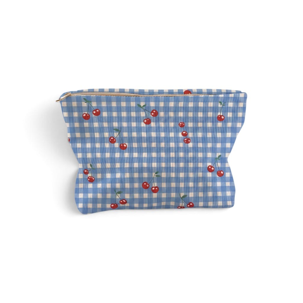 Trousse de Toilette Fille Cerise Velours Côtelé | TrousseUp