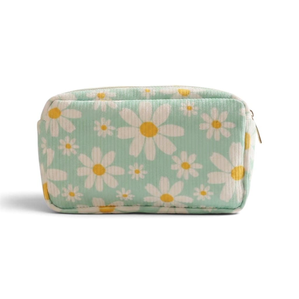 Trousse de Toilette Fille Fleurs Velours Côtelé | TrousseUp