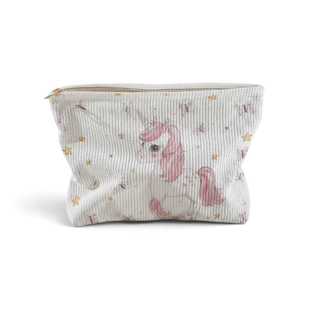 Trousse de Toilette Fille Licorne Velours | TrousseUp