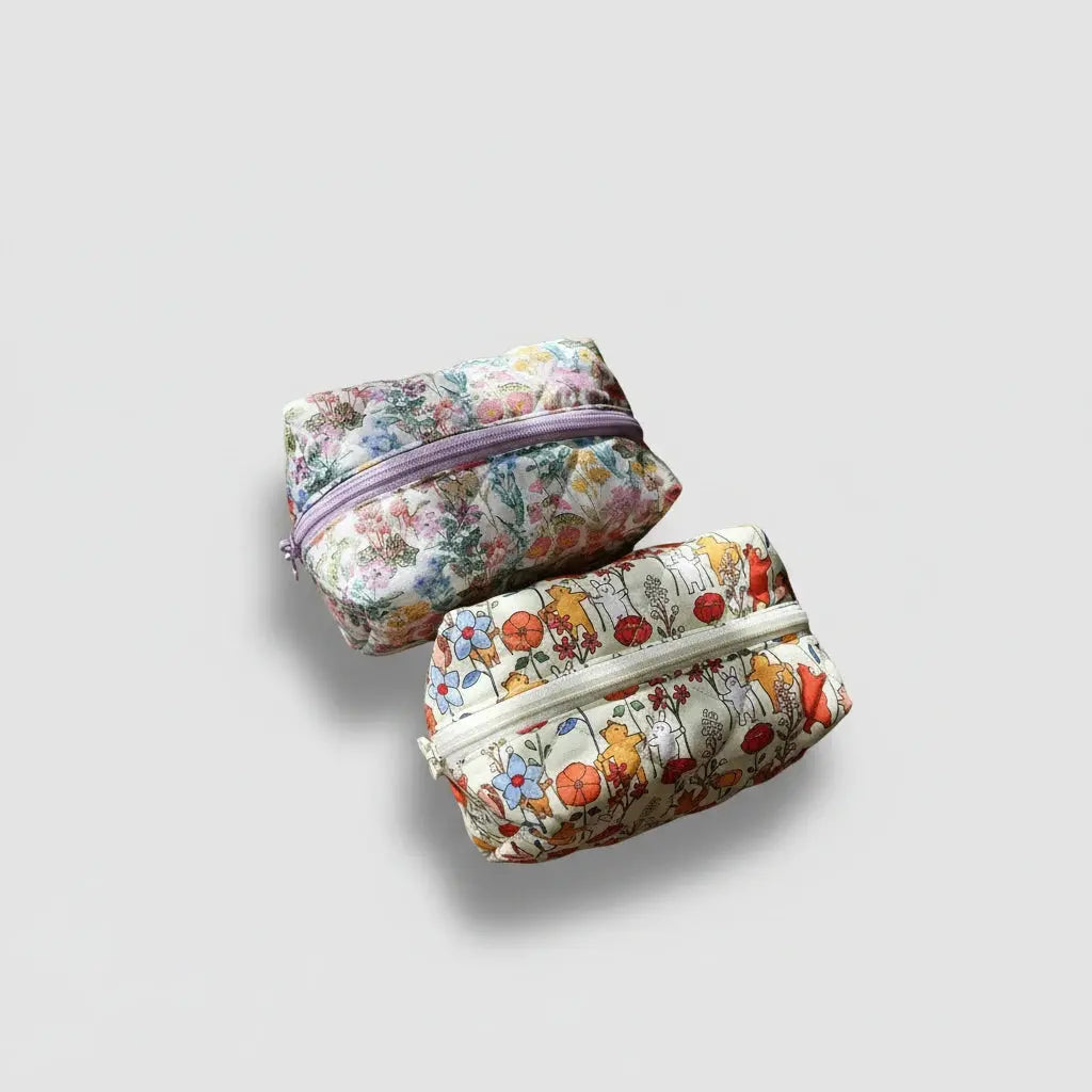 Trousse de toilette fleurs cartoon