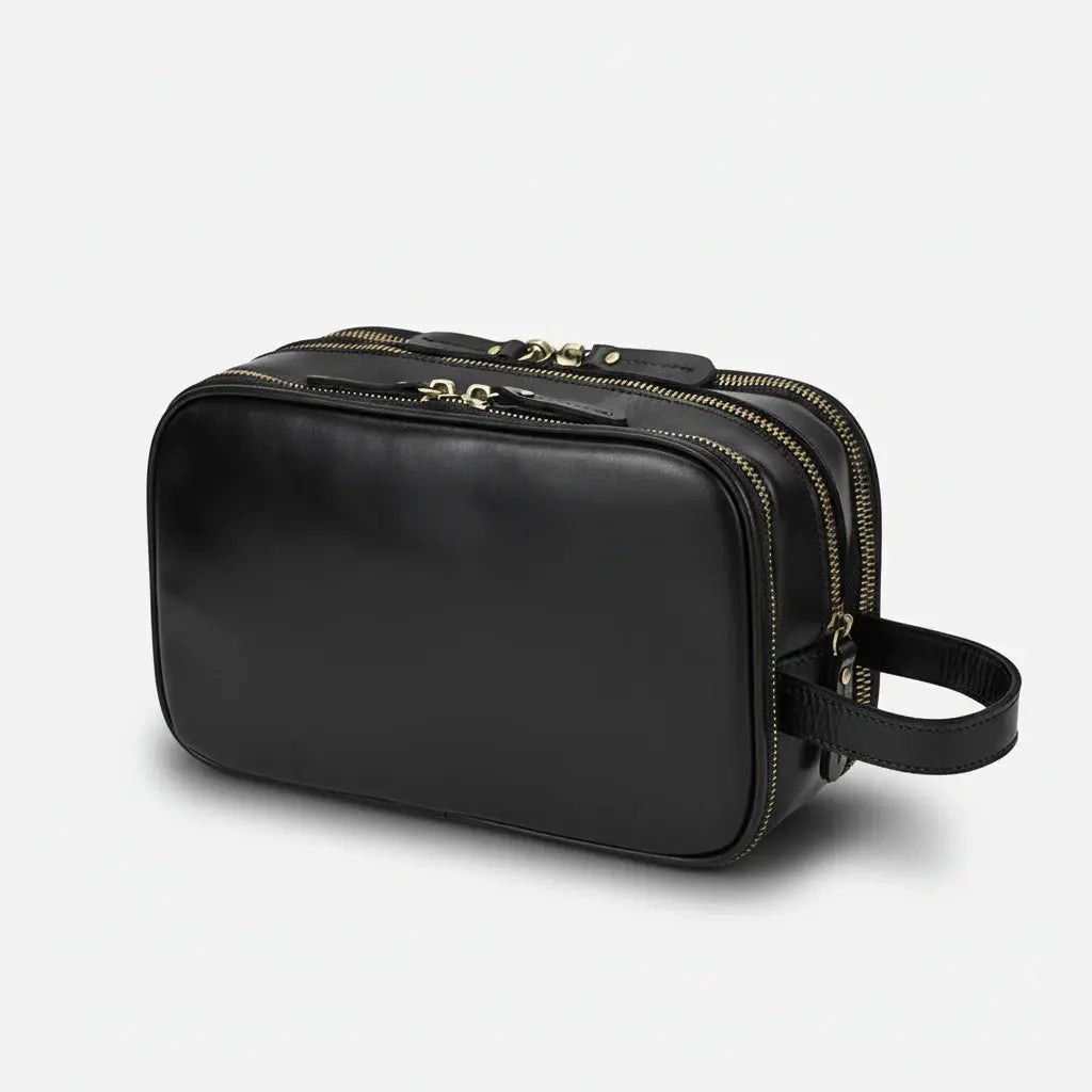 Trousse de toilette homme cuir de vache élégante