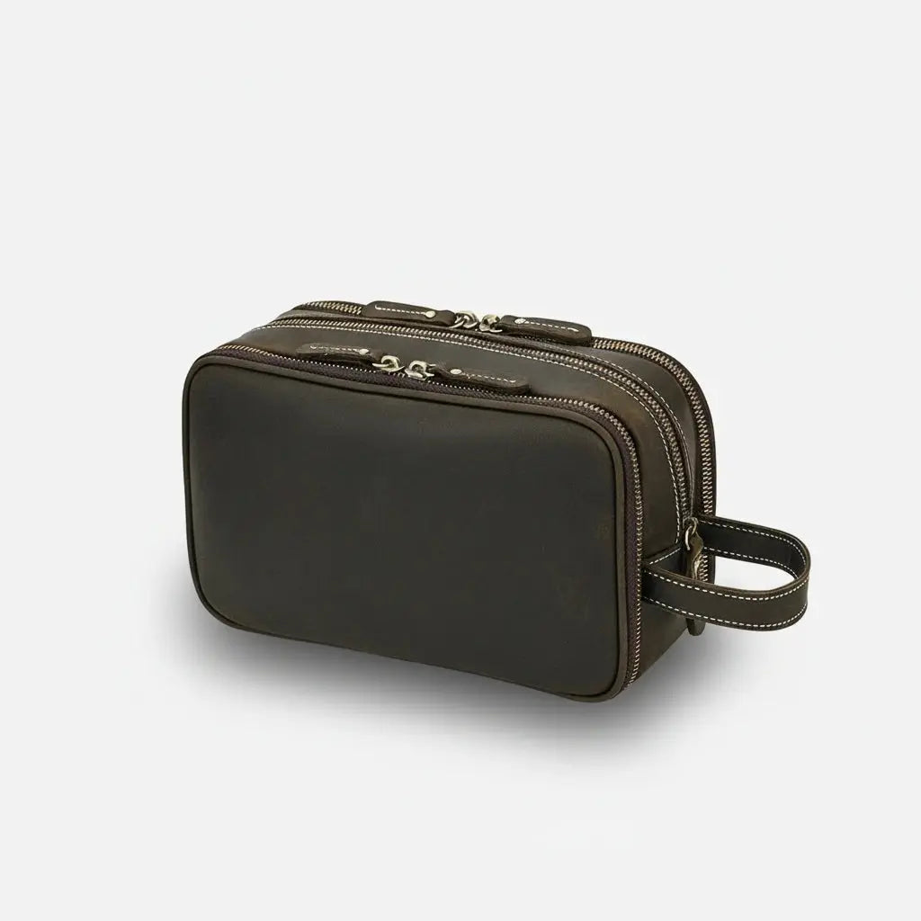 Trousse de toilette homme cuir de vache élégante