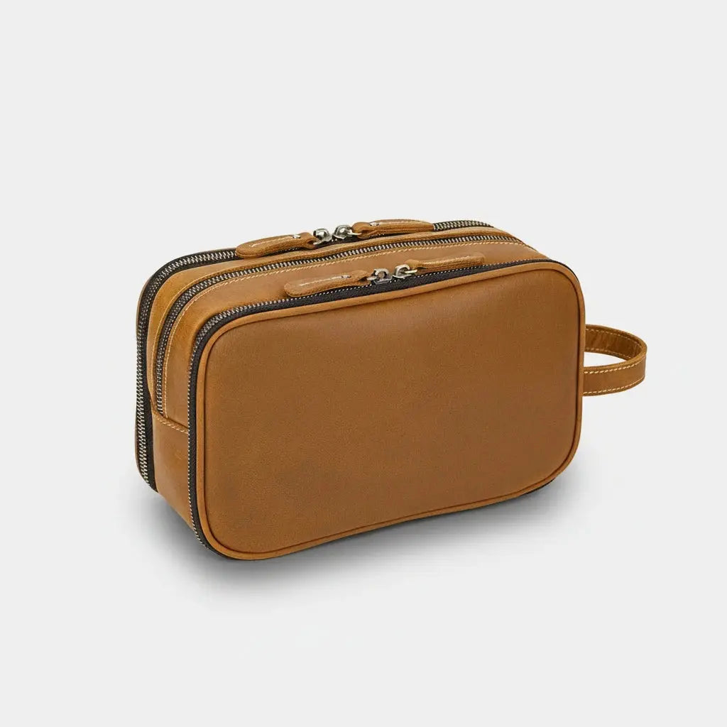 Trousse de toilette homme cuir de vache élégante