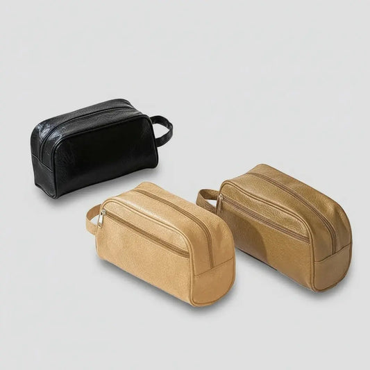 Trousse de toilette homme vintage en PU