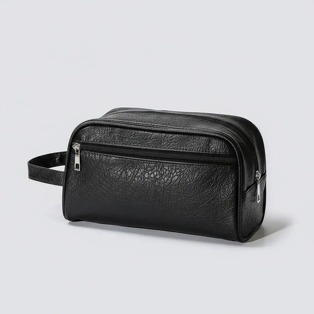 Trousse de toilette homme vintage en PU