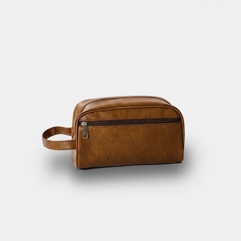 Trousse de toilette homme vintage en PU