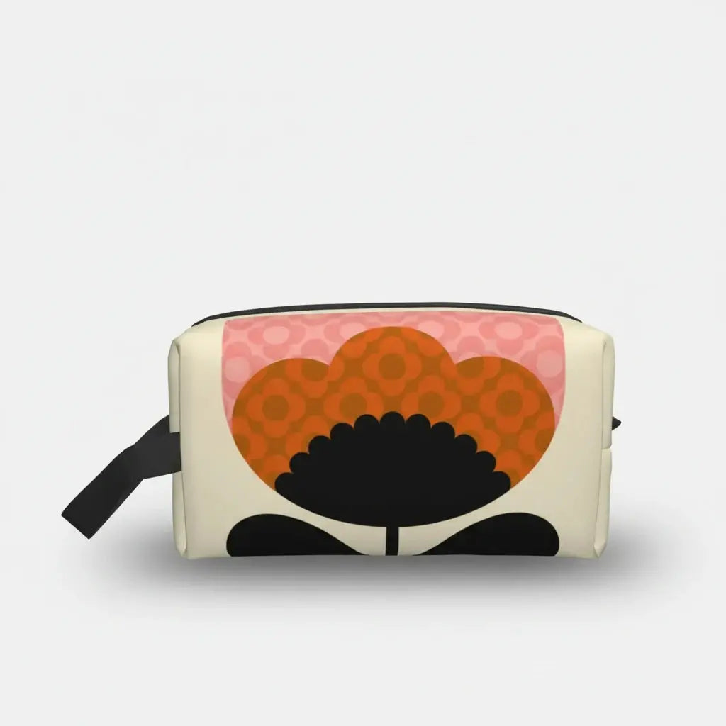 Trousse de toilette imprimée fleurs colorées 