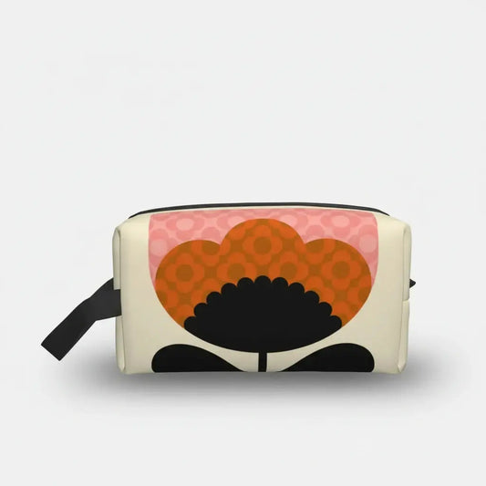 Trousse de toilette imprimée fleurs colorées 