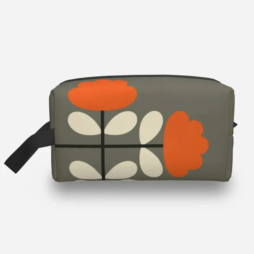 Trousse de toilette imprimée fleurs colorées 