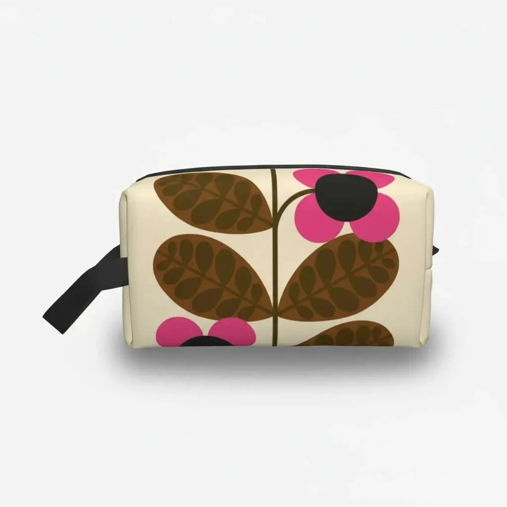 Trousse de toilette imprimée fleurs colorées 