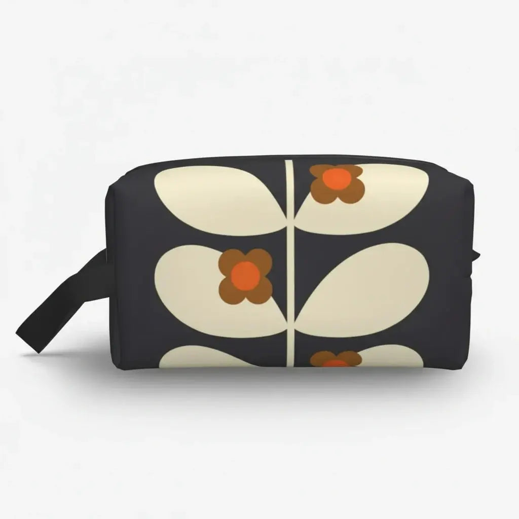 Trousse de toilette imprimée fleurs colorées 