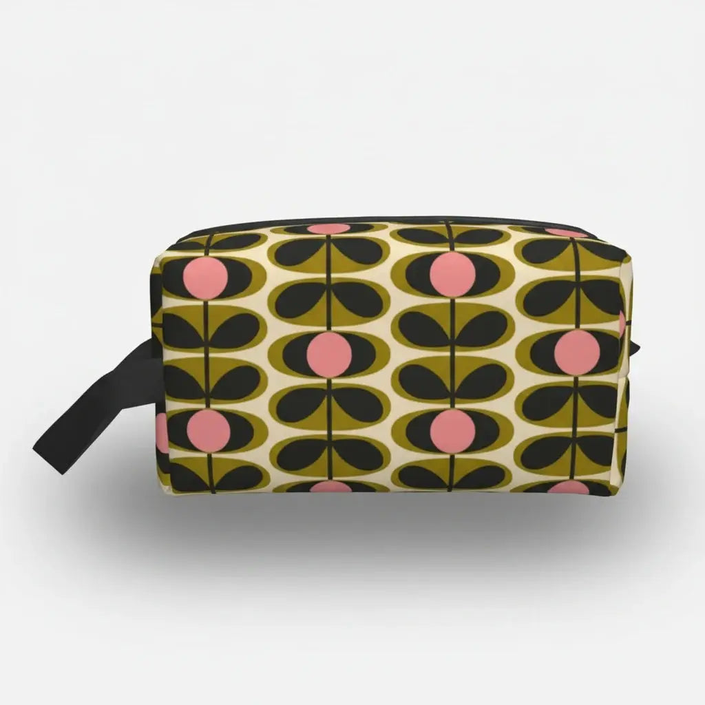 Trousse de toilette imprimée fleurs colorées 