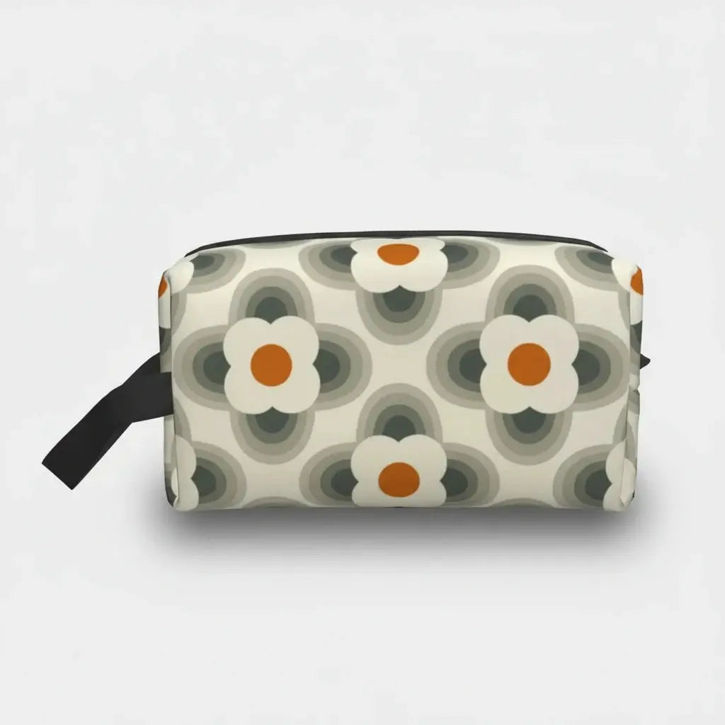 Trousse de toilette imprimée fleurs colorées 