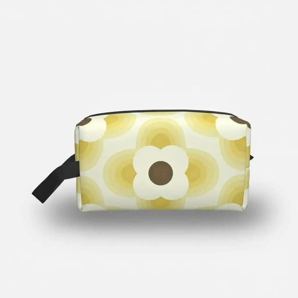 Trousse de toilette imprimée fleurs colorées 