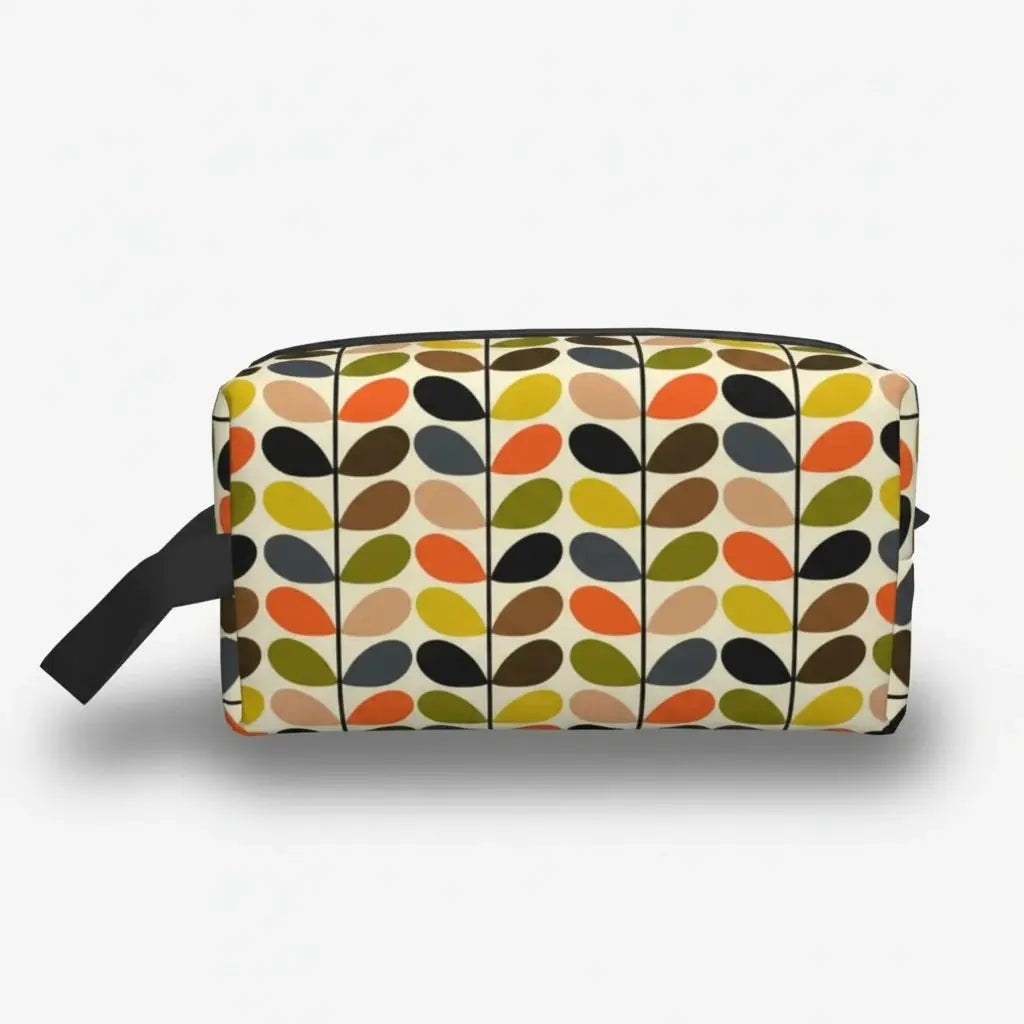 Trousse de toilette imprimée fleurs colorées 