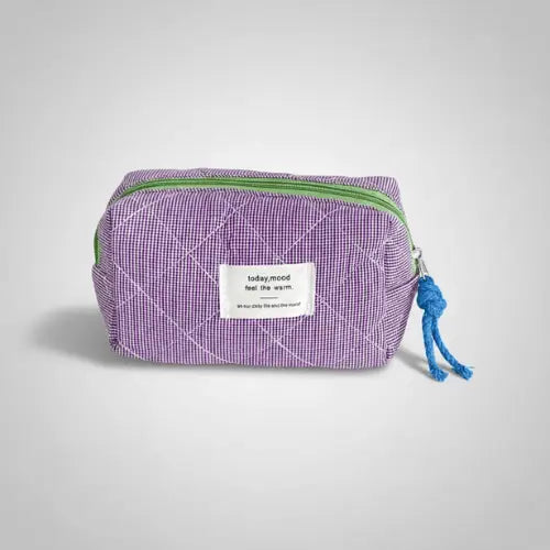 Trousse de toilette matelassée compacte – Élégante et pratique