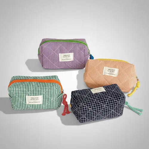 Trousse de toilette matelassée compacte – Élégante et pratique