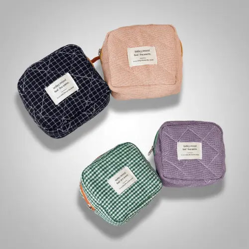 Trousse de toilette matelassée compacte – Élégante et pratique