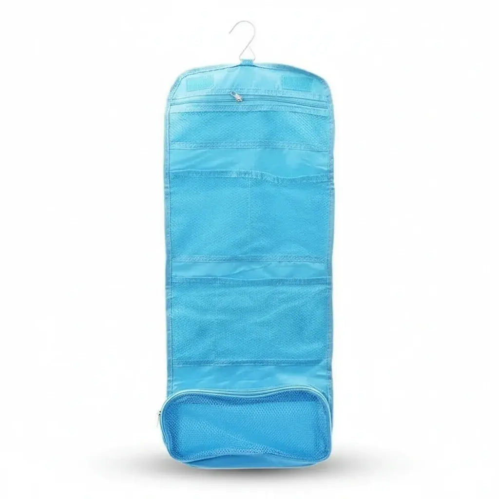 Trousse de toilette suspendue pliable en toile imperméable