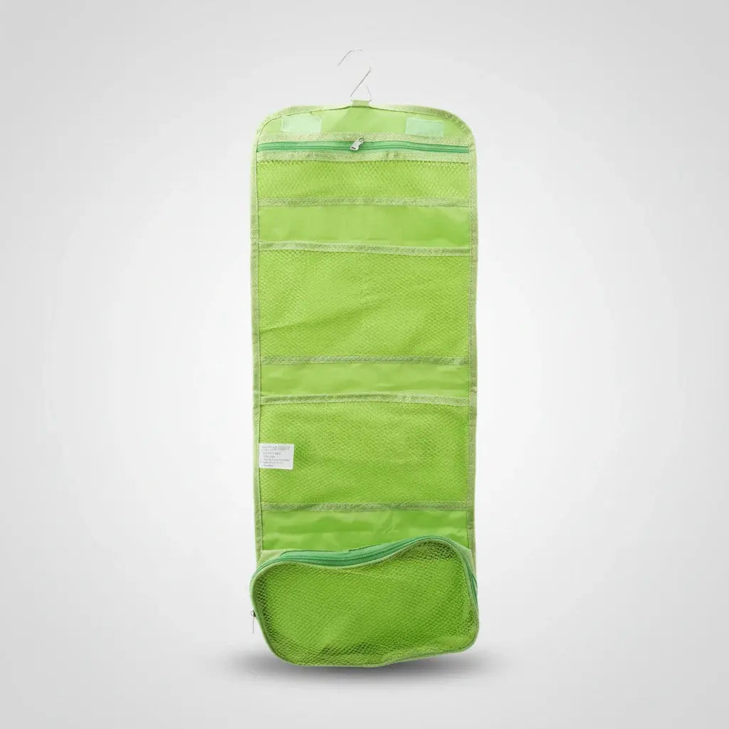 Trousse de toilette suspendue pliable en toile imperméable