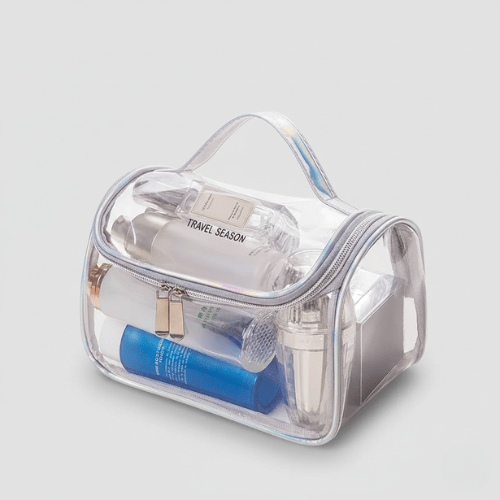 Trousse de toilette transparente – Étanche, grande capacité